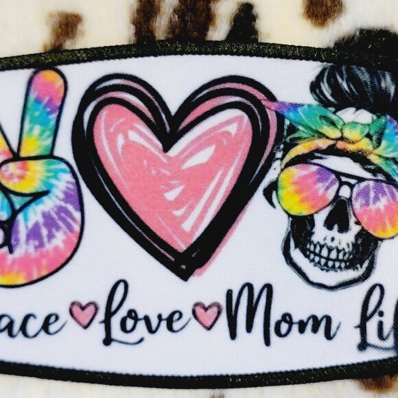 Mom Life DYI Fabric Hat Patch Glue Iron On Sew Custom Hat Patch - Picture 3 of 5